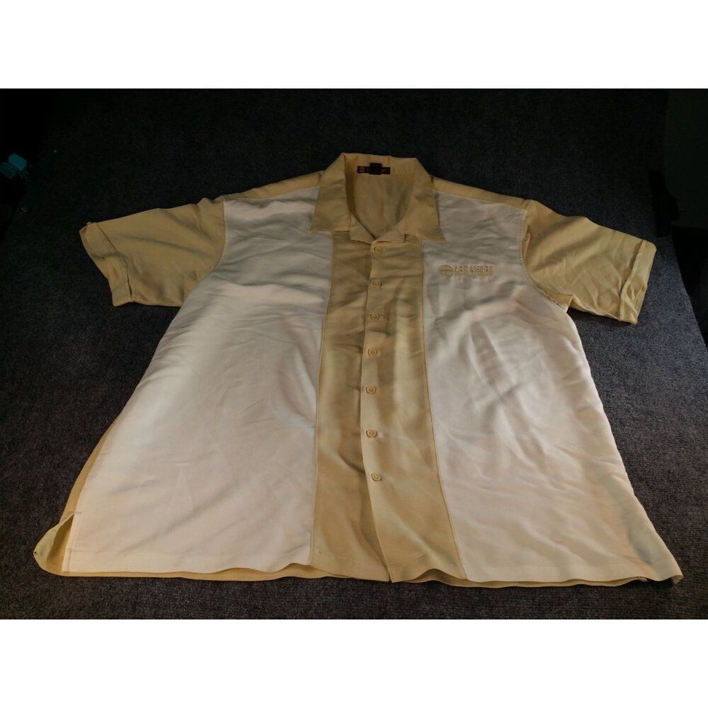 Las Vegas Motor Speedway Cubavera Button Up Shirt Men Sz XXL Colorblock Harriton